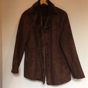 Ladies  Jacket Suede polyester  Fiber and Acrylic